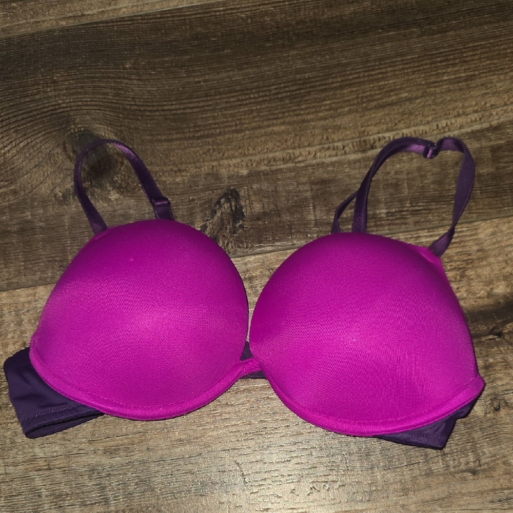 PINK Victoria's Secret Fuchsia and Dark Purple Bra